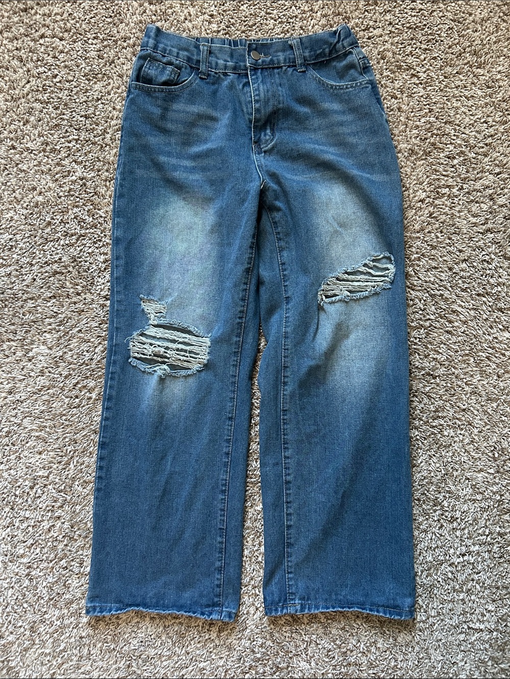 Women’s Distressed Blue Denim Jeans
